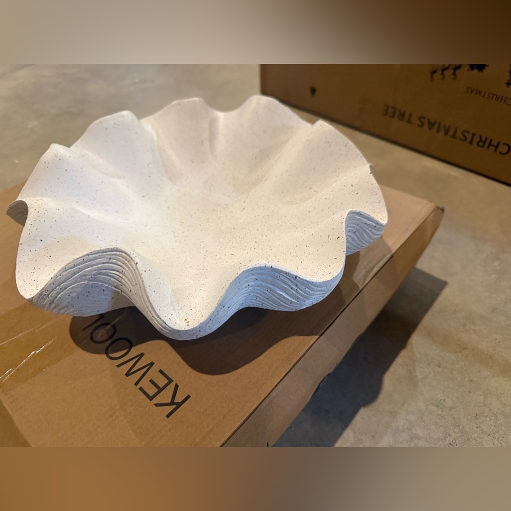 Scalloped Decorative Bowl Home Decor - 12.6"